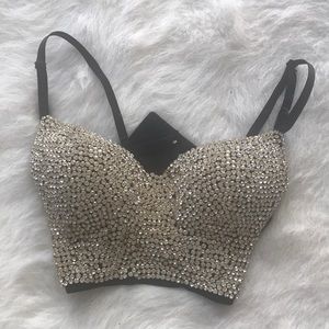 STUDDED BRA TOP